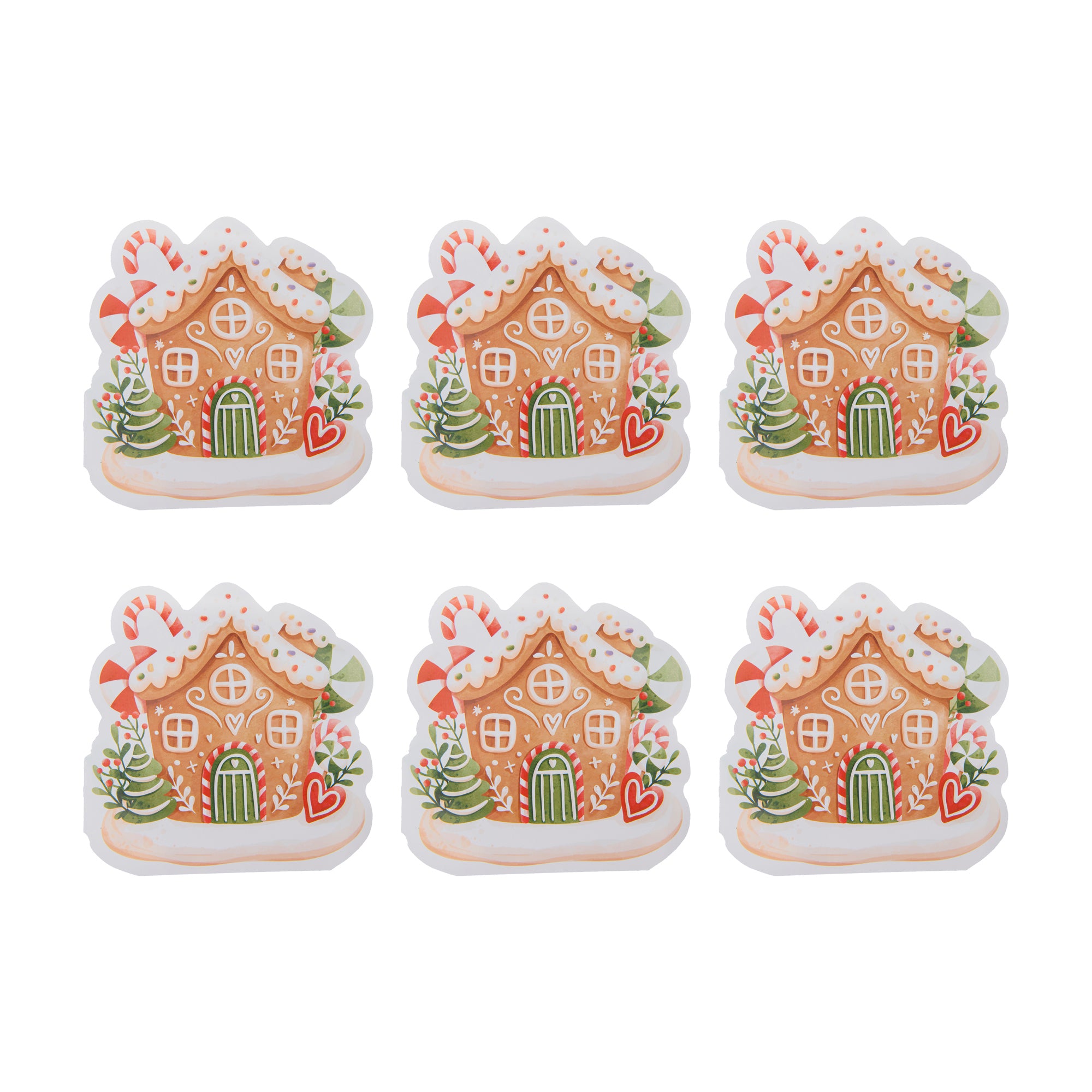 12 Pack 3 Ply Shaped Napkin Gingerbread House, Christmas, Paper Napkins, Holiday Decor- Set of 6