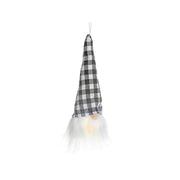 LED White Buffalo Gnome Figurine, Decorative Holiday Table Accent