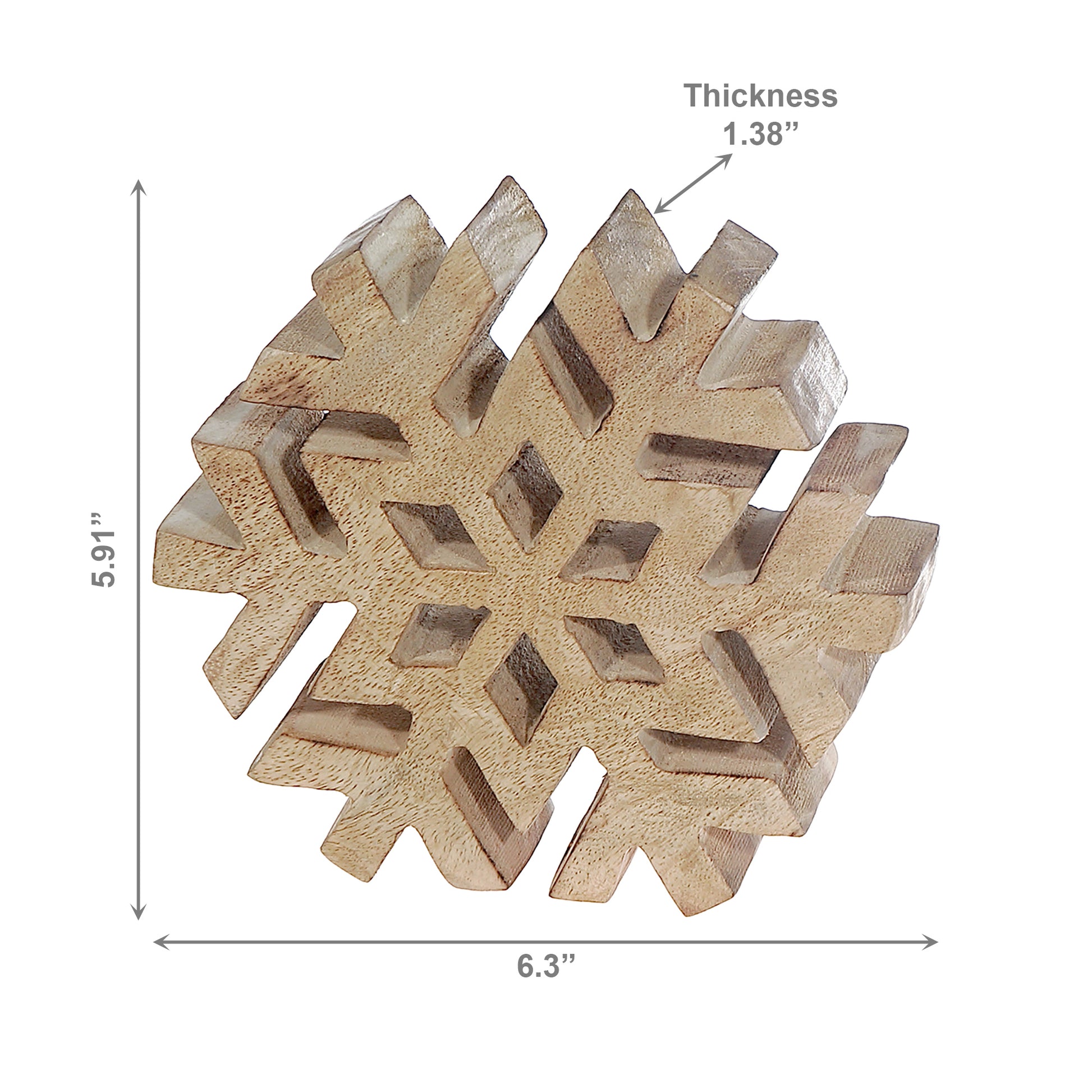 Wood Carved Snowflake Decor, Christmas, Holiday Decor