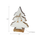 Wood Carved Frosted Tree With Tie (Small)
