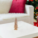 Wood Carved Pine Tree Décor - Set of 2