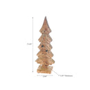 Wood Carved Pine Tree Décor - Set of 2