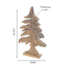 Wood Carved Spruce Tree Décor (Large)