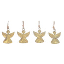 Metal Ornament (Angel/Tree/Star) (Set Of 12) (Asstd) (Gold)