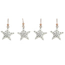 Gem Studded Metal Ornament (Angel/Tree/Star) (Set Of 12) (Asstd)