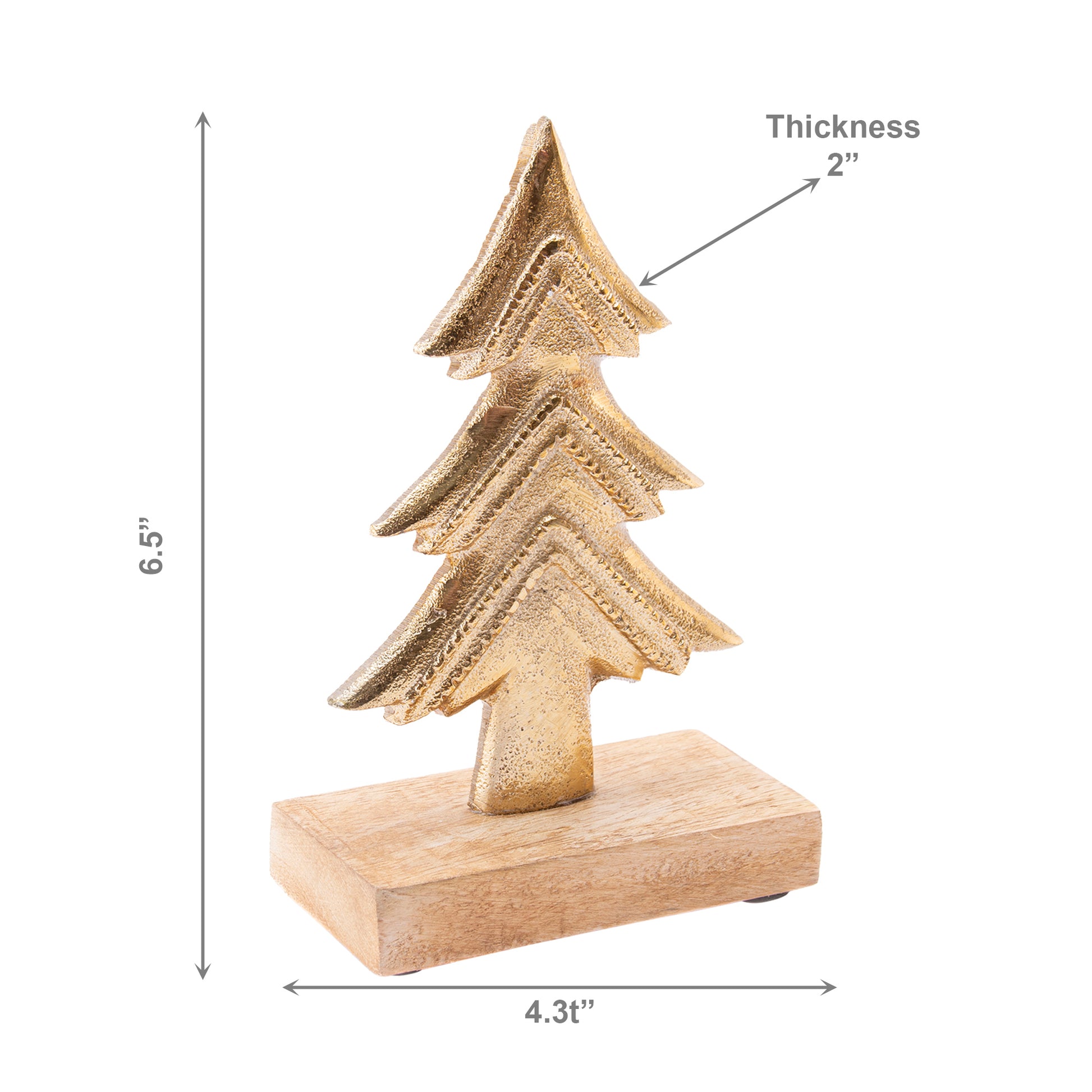 Metal Tree Decor on Wooden Base, Holiday Decor