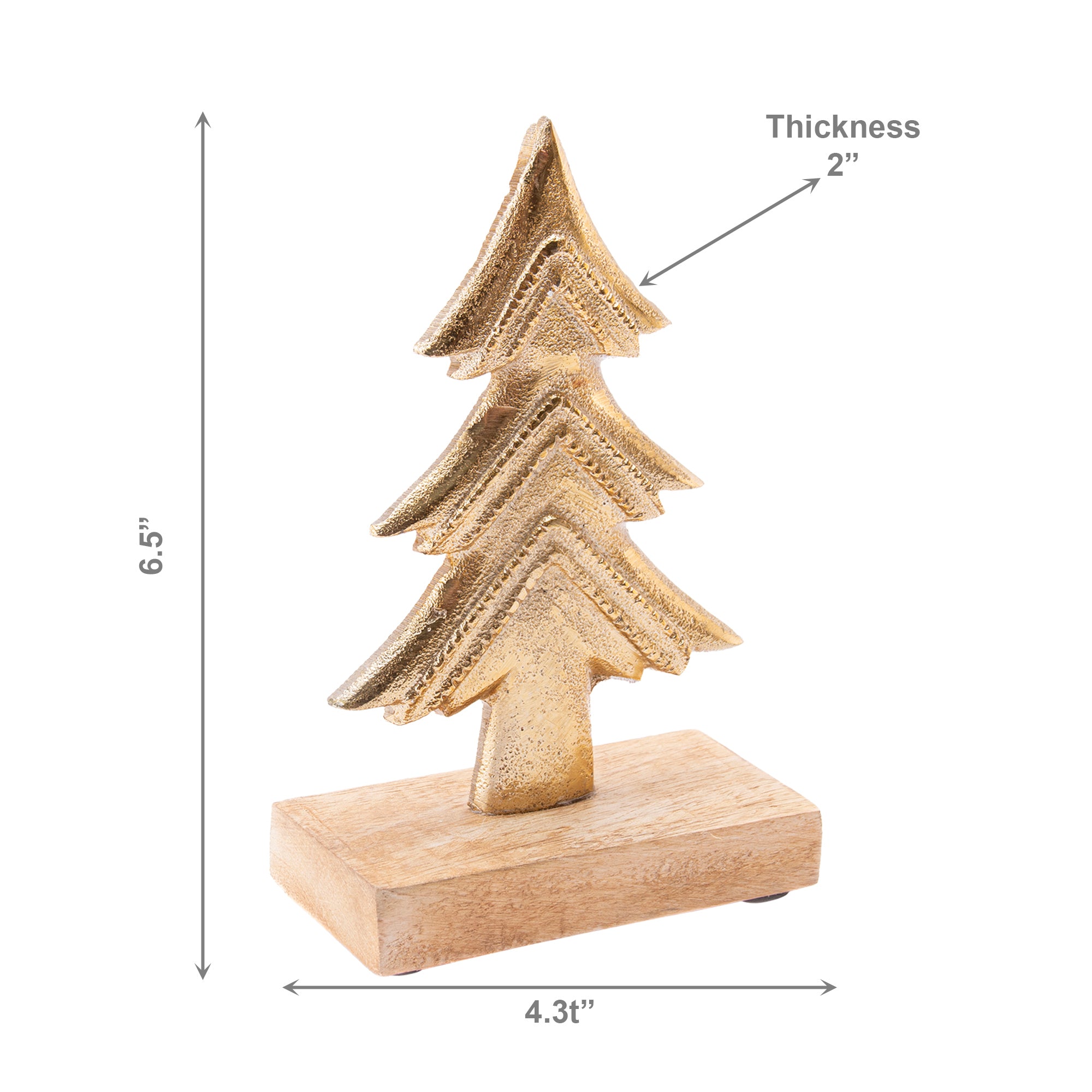 Metal Tree Decor on Wooden Base, Holiday Decor