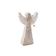 Mango Wood Decor White Angel, Holiday Decor