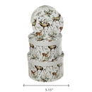 Round Nesting Boxes (Reindeer) (Set Of 3)