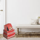 Rect. Nesting Flip Lid Boxes (Gingerbread) (Set Of 3)