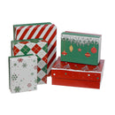 Rect. Nesting Boxes (Festive) (Set Of 5)