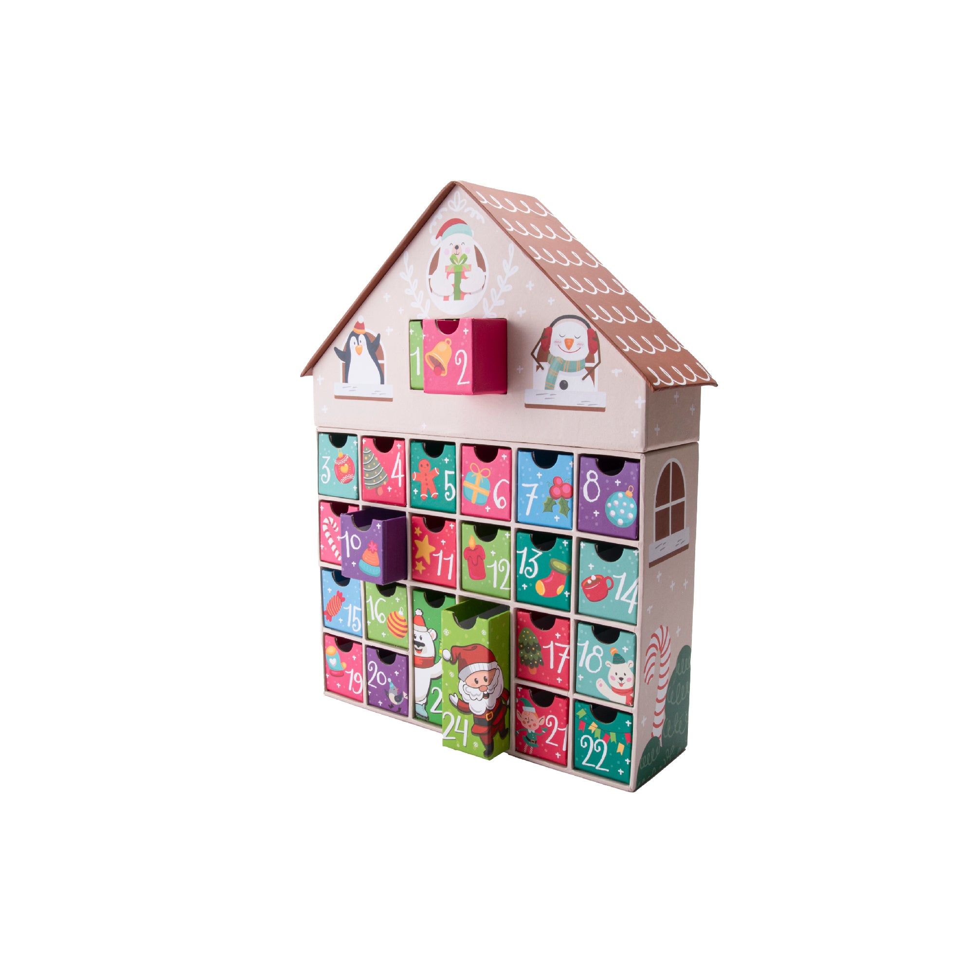Gingerbread House Advent Calendar, Christmas, Holiday Decor