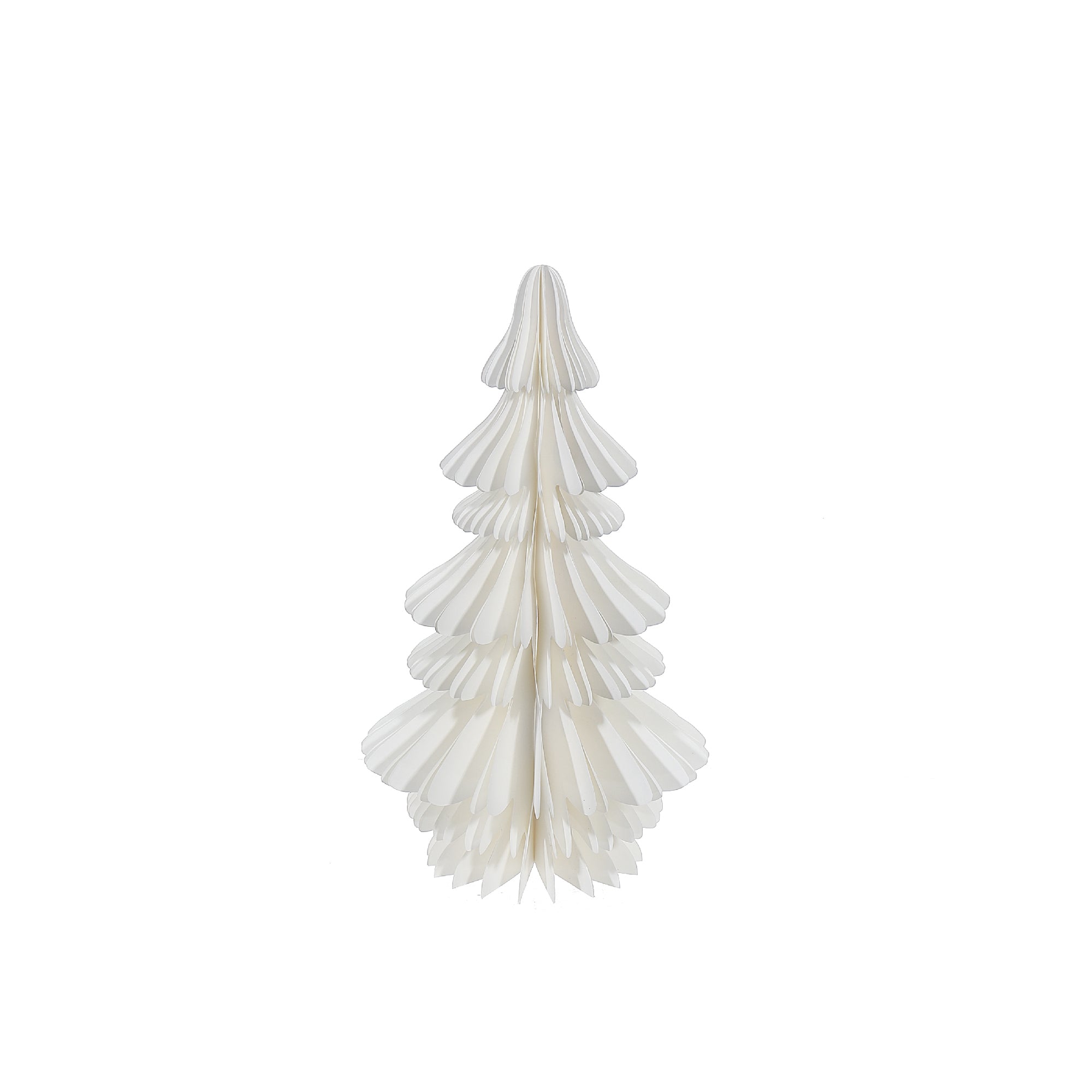 White Paper Christmas Tree Decor, Holiday Tabletop Tree Decoration, Minimalist Christmas Decor Small