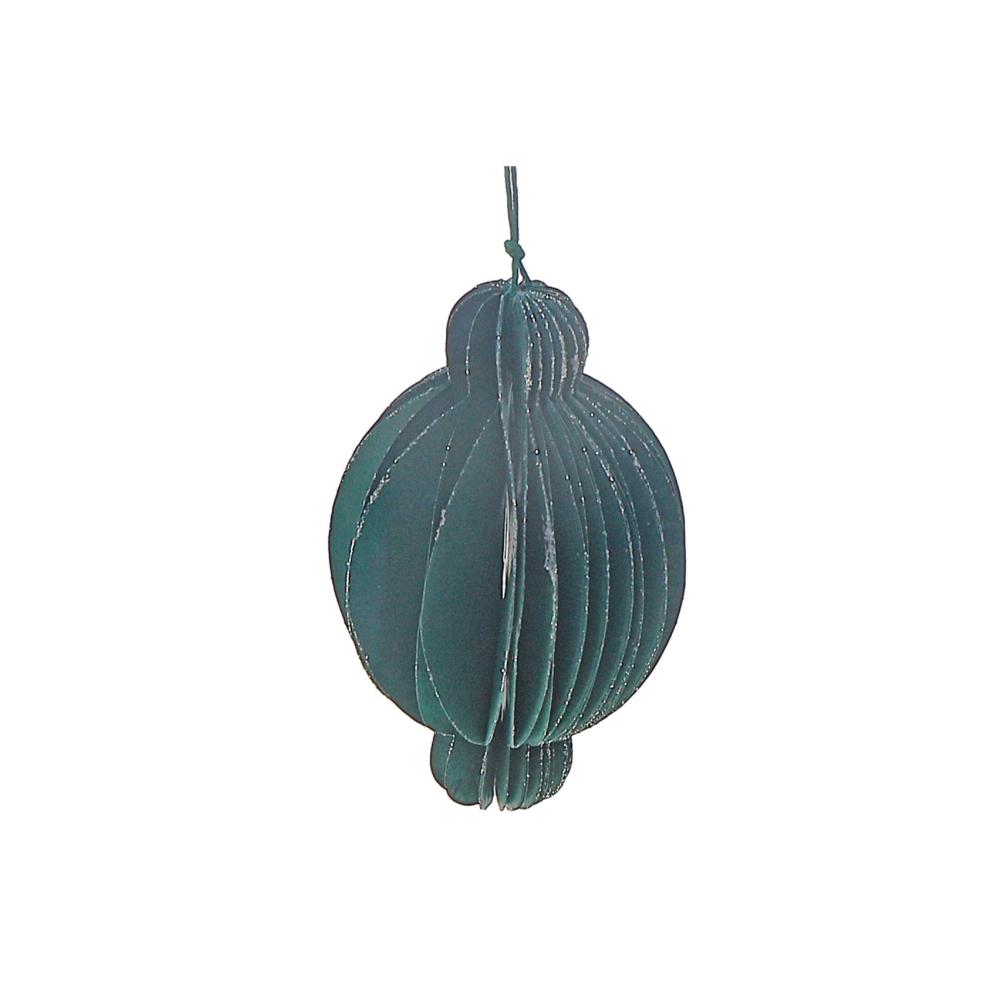 Green Folding Paper Lantern Ornament Set of 12 – Holiday Tree Decoration