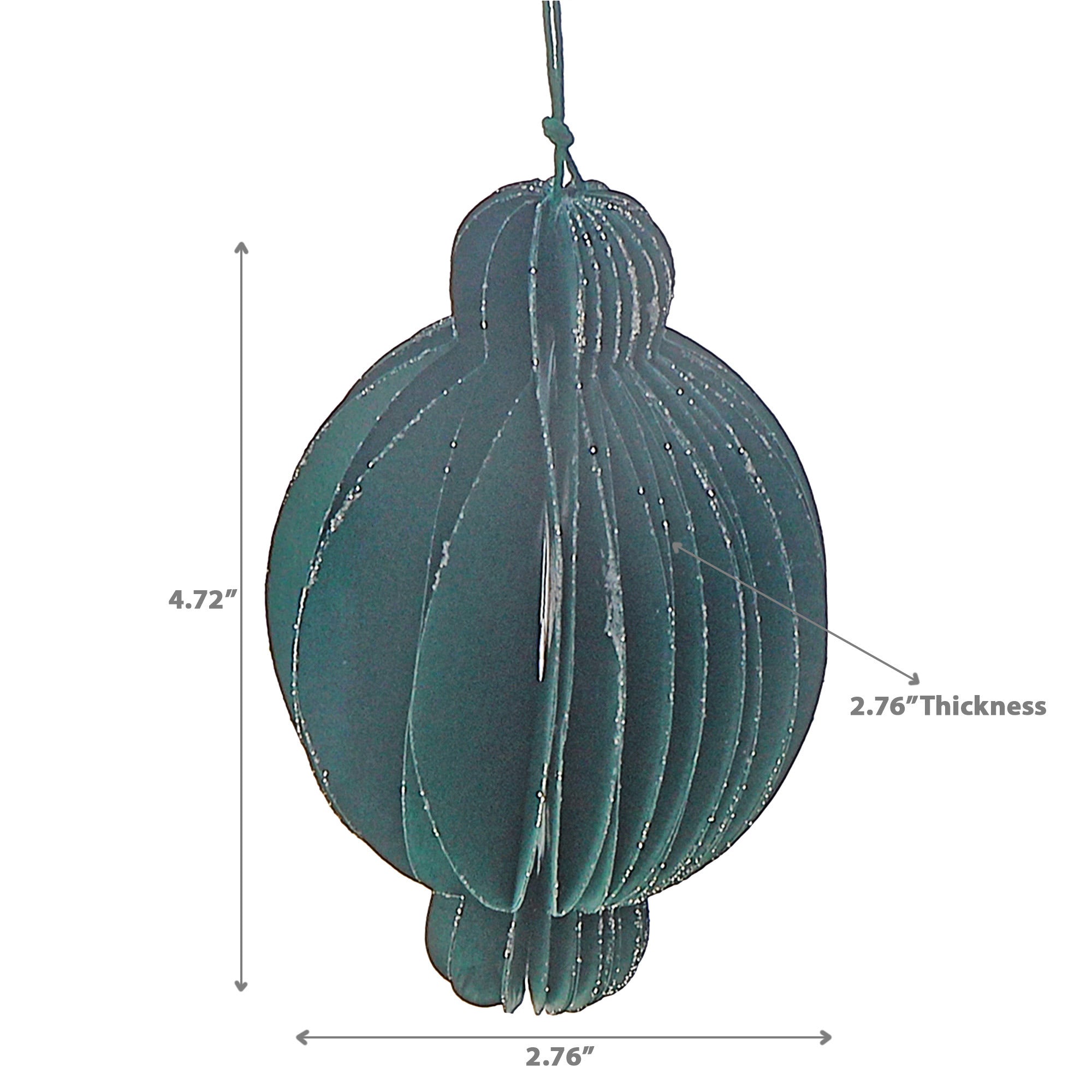 Green Folding Paper Lantern Ornament Set of 12 – Holiday Tree Decoration