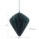 Folding Pyramid Paper Ornament Green - Set of 12