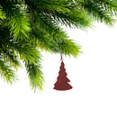 Velvet Flat Tree Ornament - Set of 12