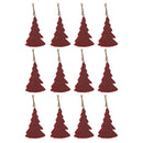 Velvet Flat Tree Ornament - Set of 12