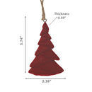 Velvet Flat Tree Ornament - Set of 12