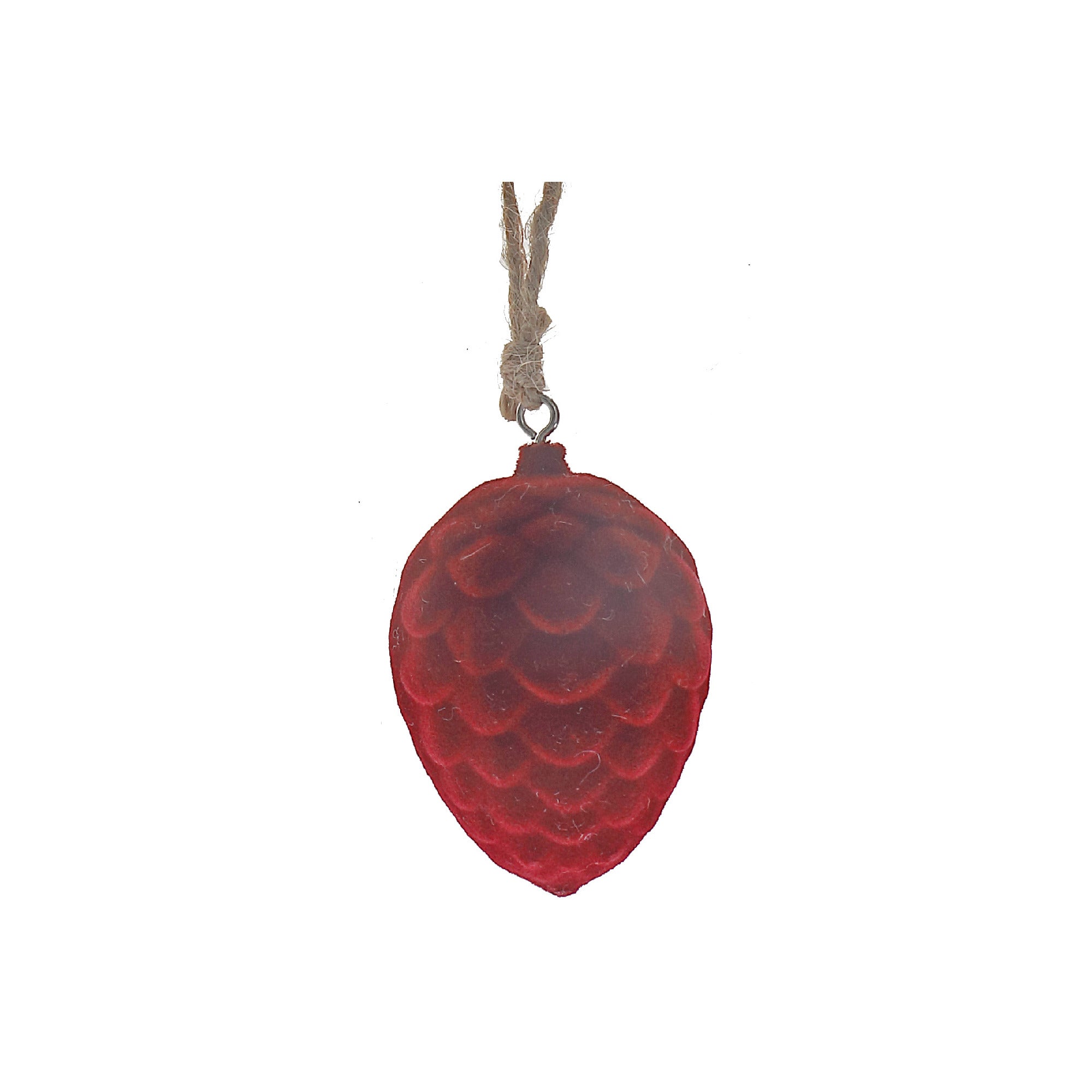Velvet Pine Cone Christmas Ornaments, Holiday Tree Decorations, Soft Fabric Natural Pinecone Décor, Set of 12