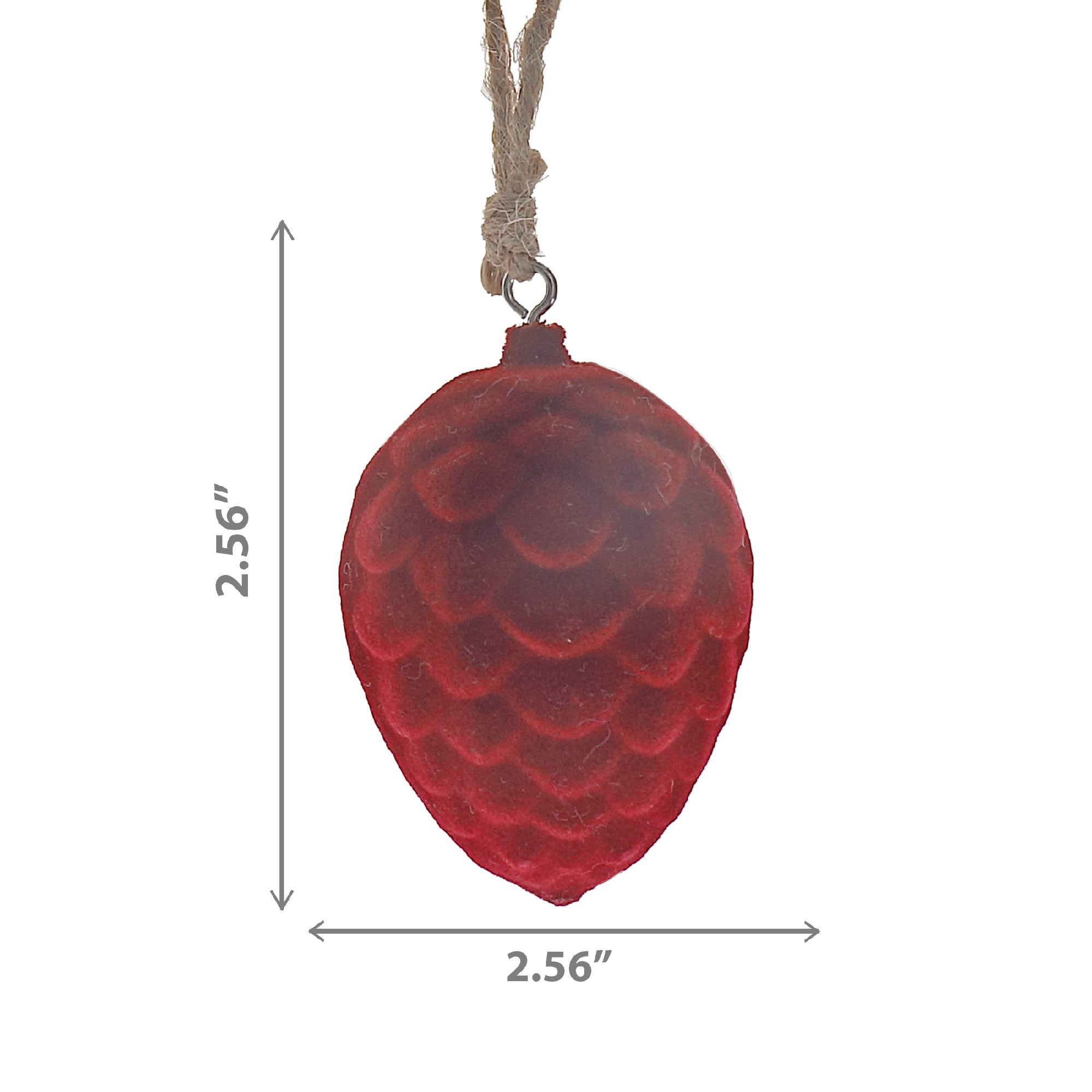 Velvet Pine Cone Christmas Ornaments, Holiday Tree Decorations, Soft Fabric Natural Pinecone Décor, Set of 12