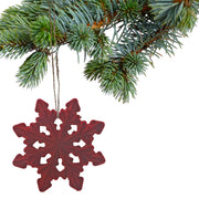 Velvet Snowflake Ornament Set of 6 – Christmas Tree Ornament, Holiday Decoration, Festive Winter Home Accent