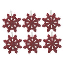 Velvet Snowflake Ornament - Set of 6