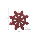 Velvet Snowflake Ornament - Set of 6
