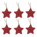 Velvet Star Ornament - Set of 6