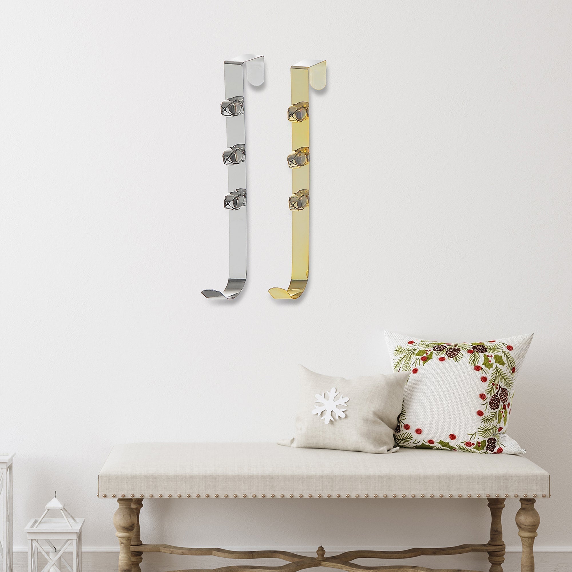 Metal Wreath Hanger Set of 6 – Christmas Door Decoration, Holiday Wreath Holder, Festive Home Décor