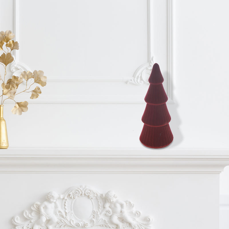 Velvet Tree Ornament - Set of 6