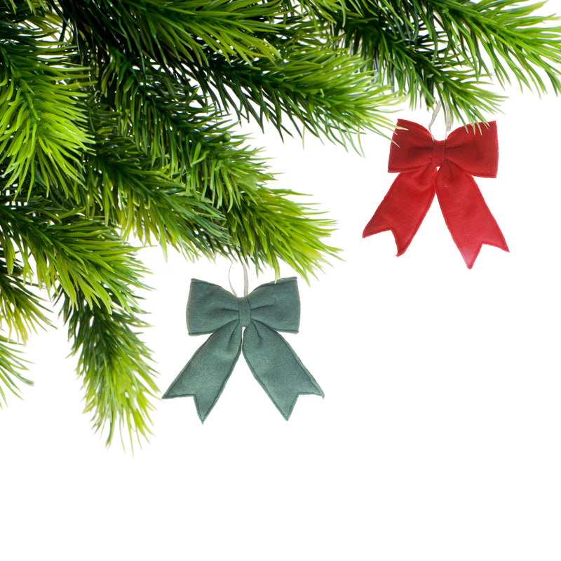 Felt Bow Ornament (Asstd) - Set of 6