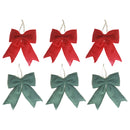 Felt Bow Ornament (Asstd) - Set of 6