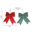 Felt Bow Ornament (Asstd) - Set of 6