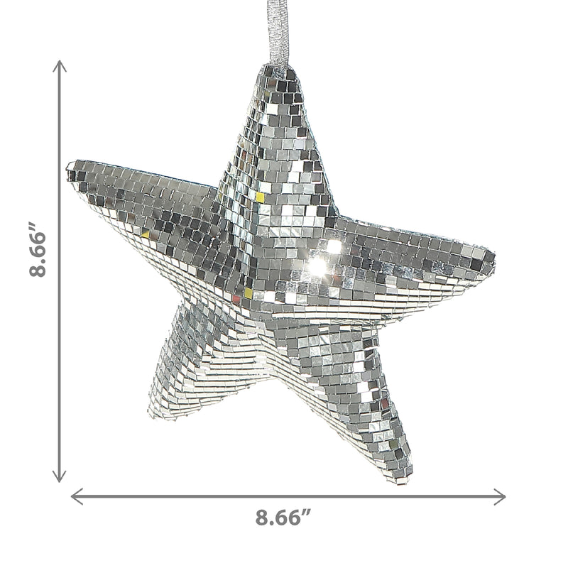 Sparkling Disco Mirror Star Décor