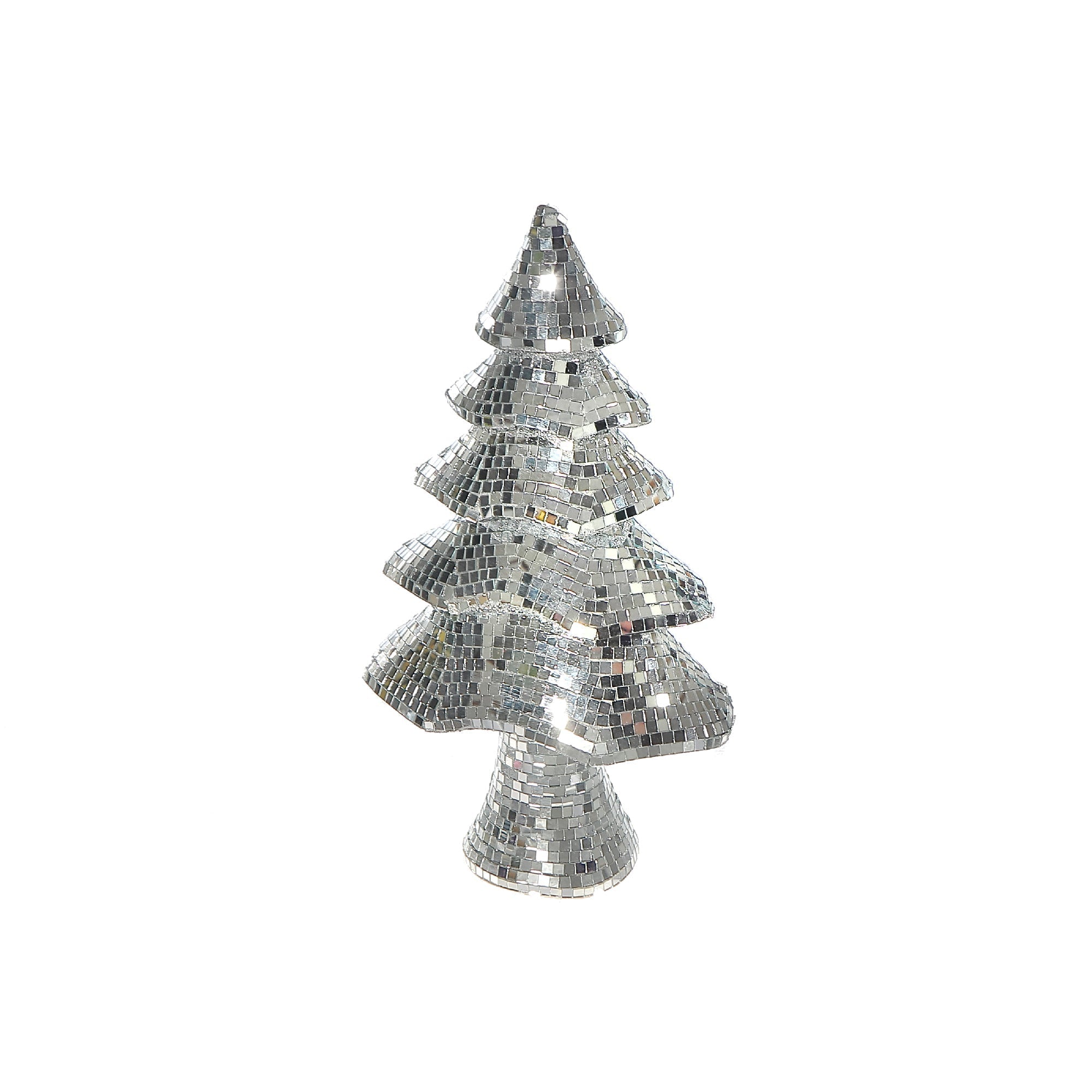 Sparkling Disco Mirror Tree Decor – Christmas Tabletop Decoration, Holiday Centerpiece, Festive Winter Home Accent