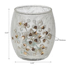 Frosted Glitter Snowflake Glass Sphere