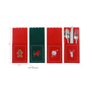 4 Pack Felt Cutlery Holder Pocket (Asstd) - Set of 2