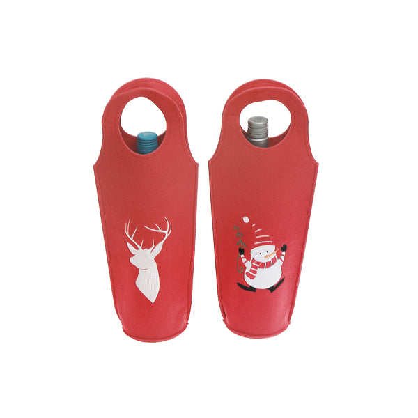 Felt Wine Bag (Asstd) - Set of 2