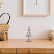 Wire Tree & Star Stand Decor 11.42" – Holiday Table Decoration
