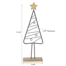 Wire Tree And Star Stand Decor 11.42"