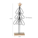 Wire Feather Tree And Star Stand Decor 12.20"