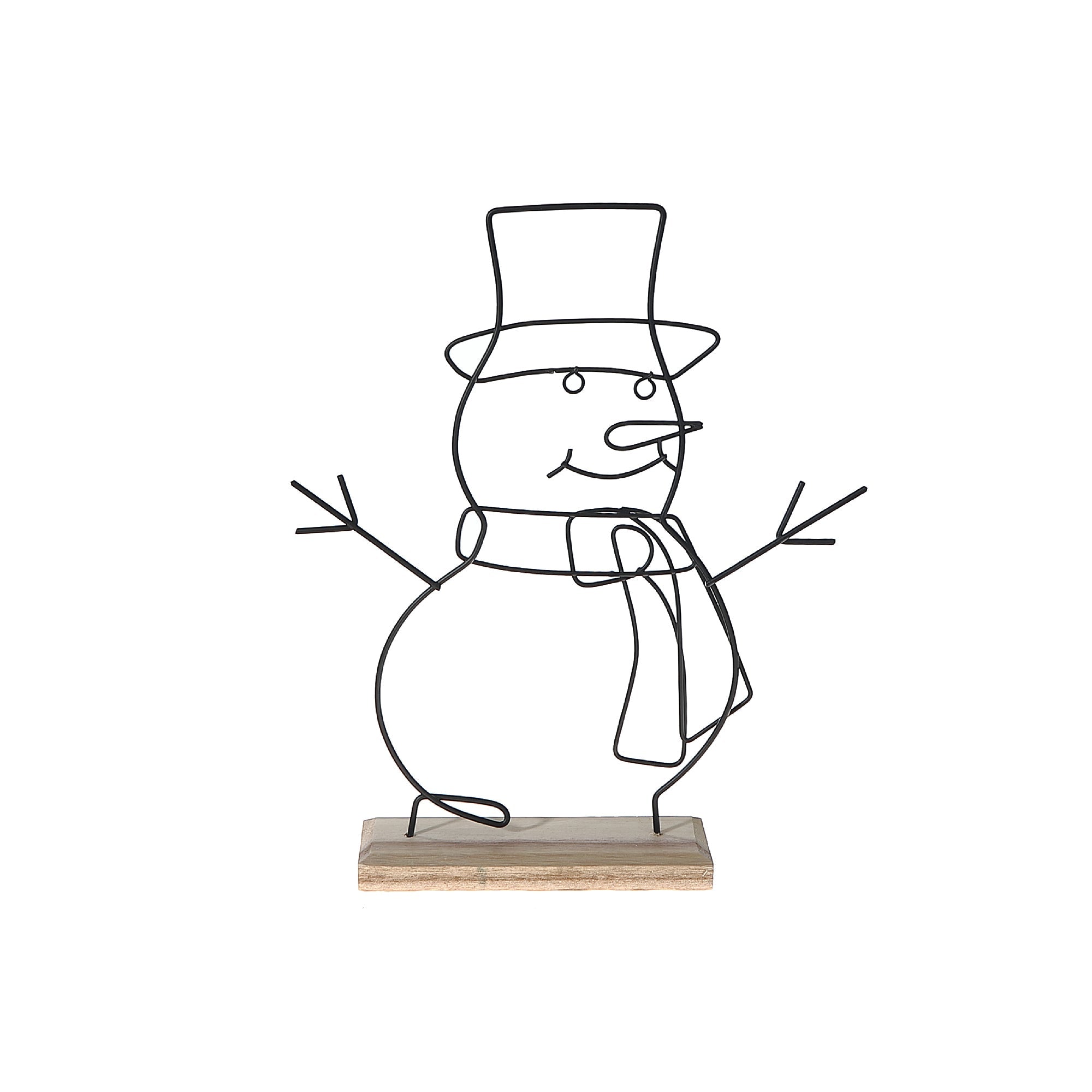 Large Wire Snowman Stand Christmas Decor – Holiday Table Decoration