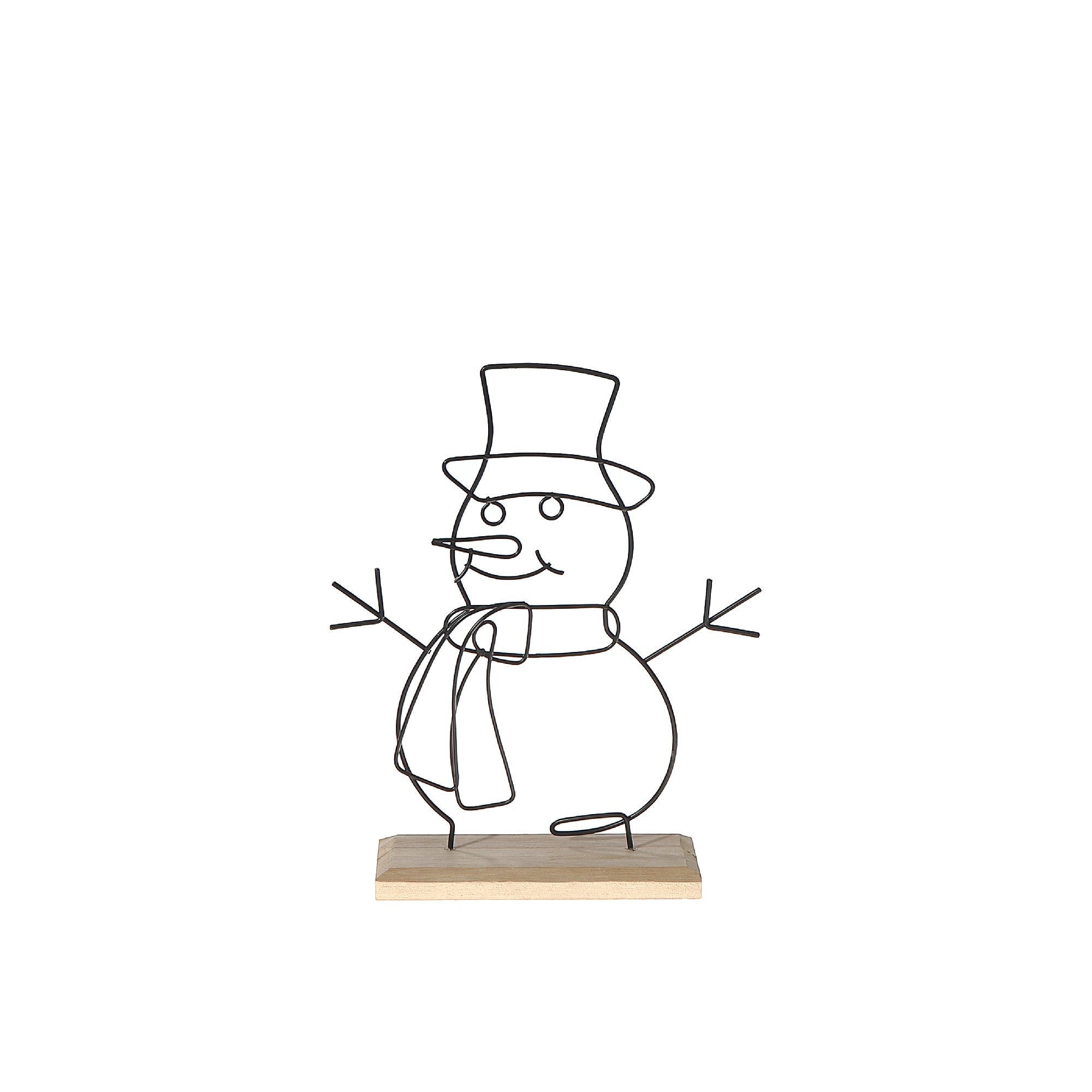 Small Wire Snowman Stand Christmas Decor Set of 2 – Holiday Table Decoration