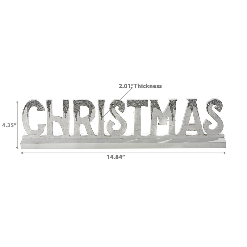 Wooden Table Top Christmas Decor
