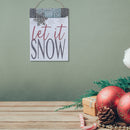 Wooden Wall Sign Hanger Let It Snow