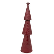 3 Tiered Red Metal Christmas Tree, Christmas, Holiday Decor