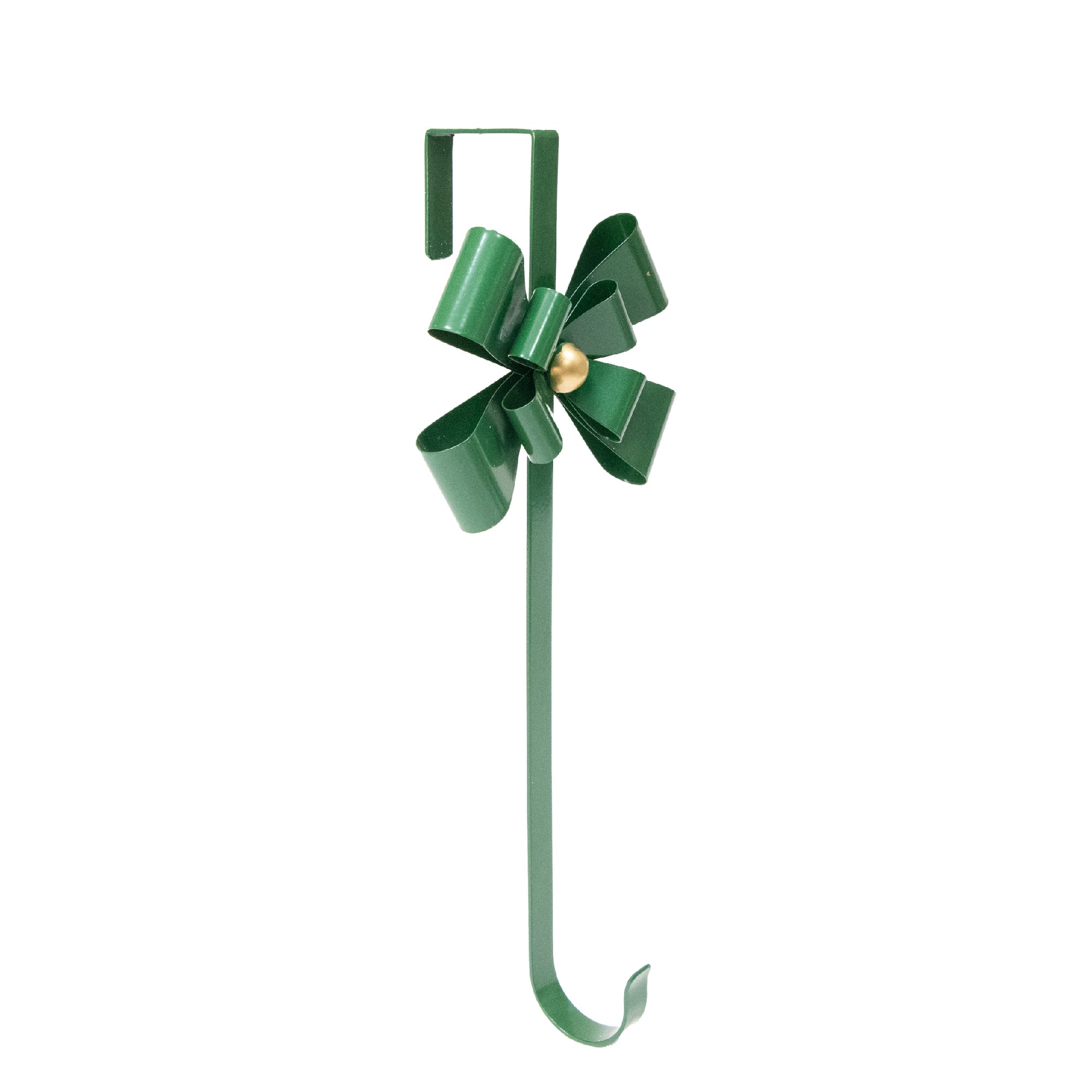 Metal Bow Wreath Hanger Green, Wreath, Holiday Decor- Set of 2