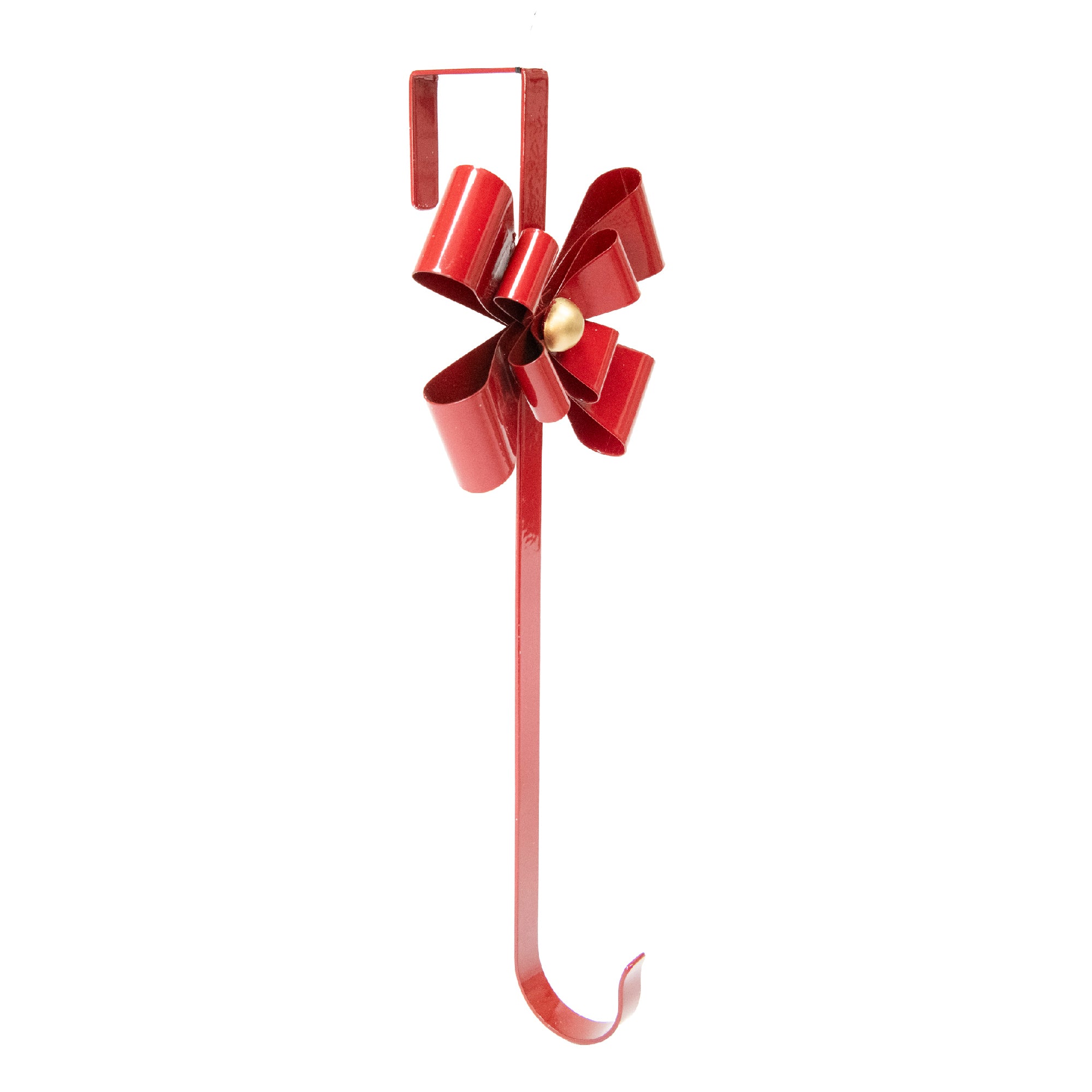 Metal Bow Wreath Hanger Red, Wreath, Holiday Decor- Set of 2
