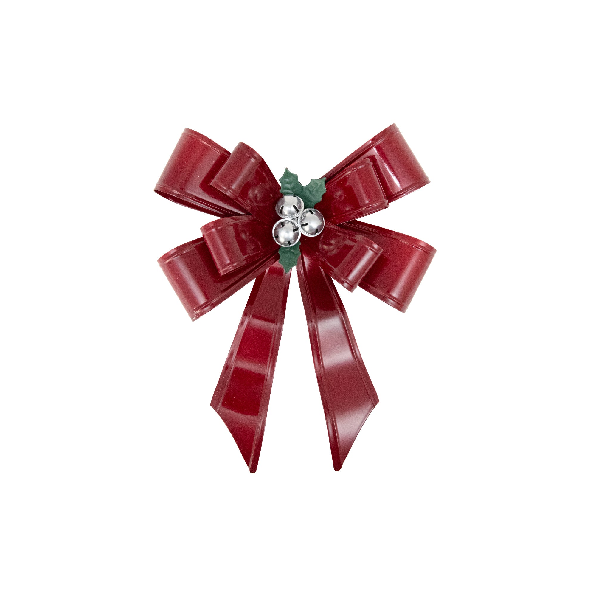 Red Metal Bow Wall Decor with Jingle Bells, Christmas, Jingle Bells, Holiday Decor